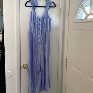 Candies blue and white jumpsuit. Never worn